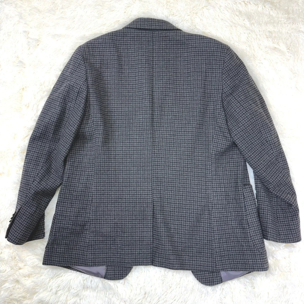 Banana Republic Blazer Mens 46 Regular Houndstooth Wool Academia Classic
